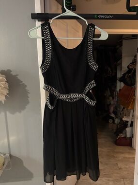 Black Embellished Cocktail Dress